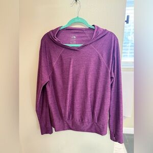 The North Face Purple hoodie (flashdry technology)